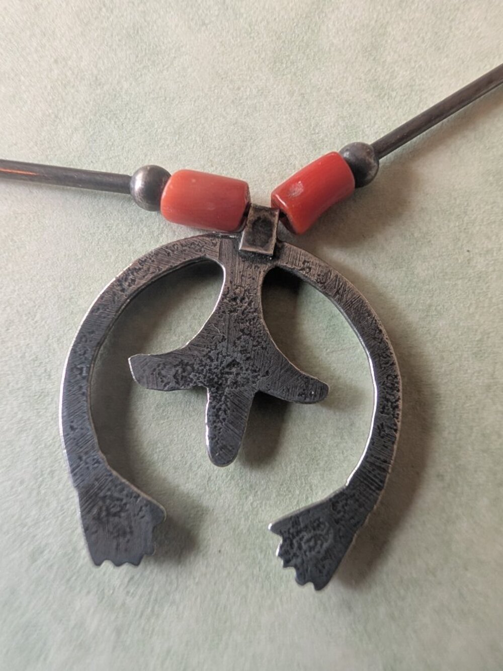 NAVAJO VINTAGE NAJA SILVER NECKLACE - Picture 8 of 8